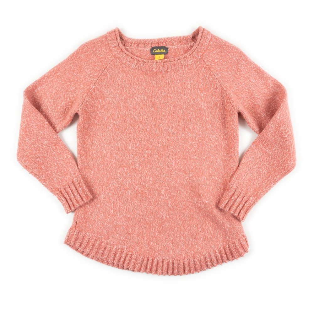 Cabela's Heathered Coral Pink Crewneck Sweater
